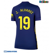 Camisa de Futebol Atletico Madrid Julian Alvarez #19 Equipamento Secundário Mulheres 2025-26 Manga Curta